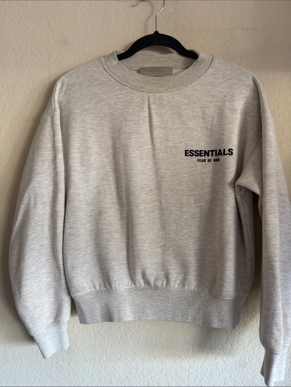 Fear of God Essentials Light Gray Crewneck Sweatshirt